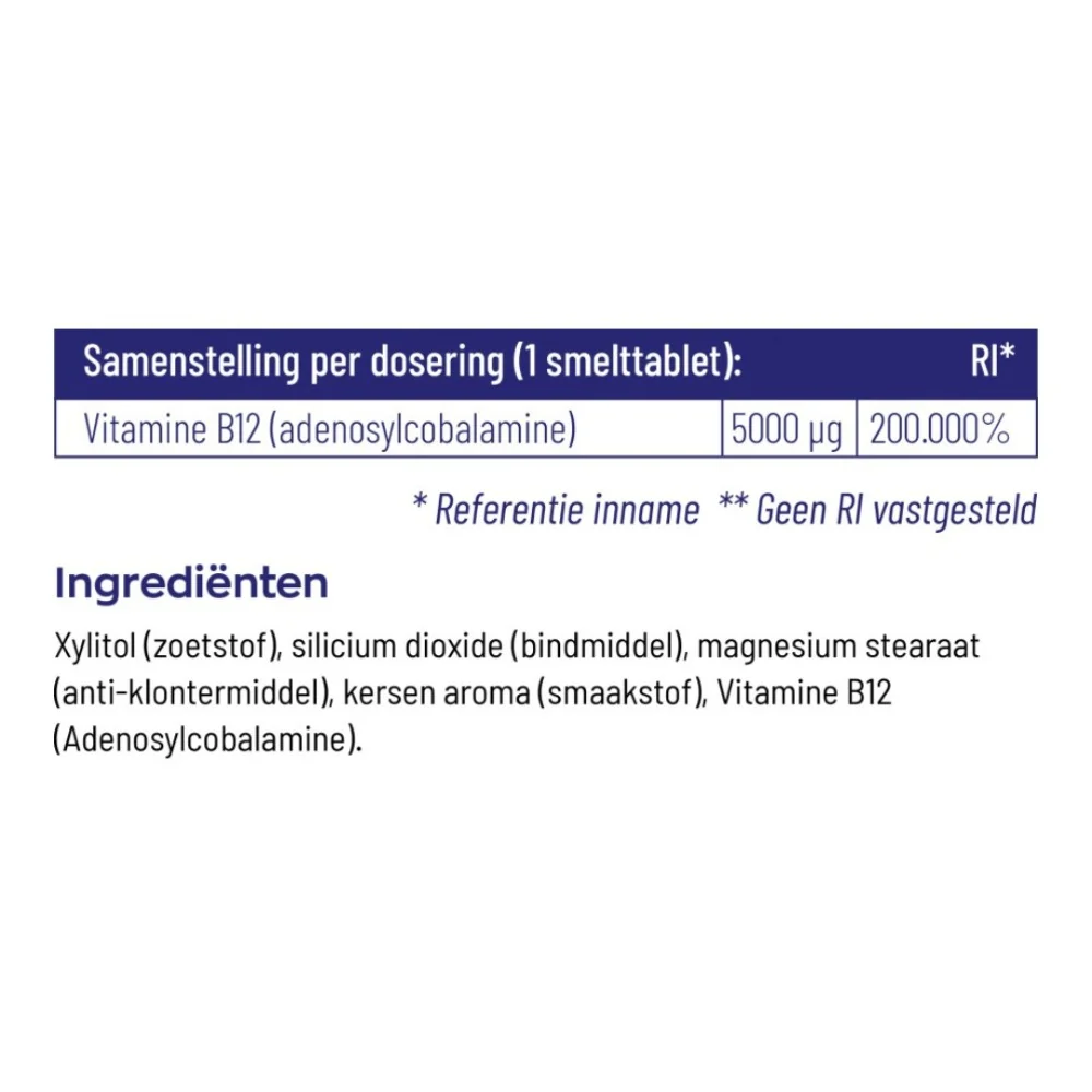 B12 5.000 mcg Adenosylcobalamine -  60pcs - Image 4
