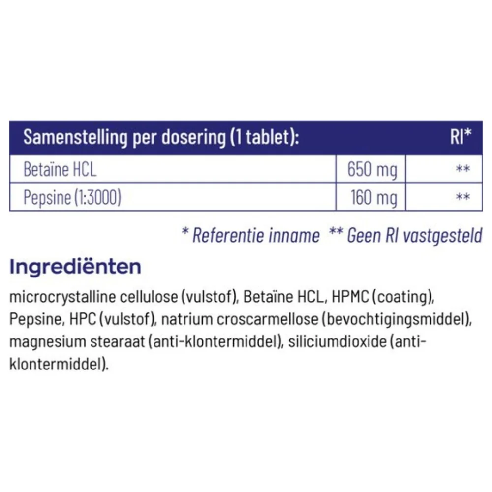 Betaïne HCL 650mg - 120pcs - Image 2