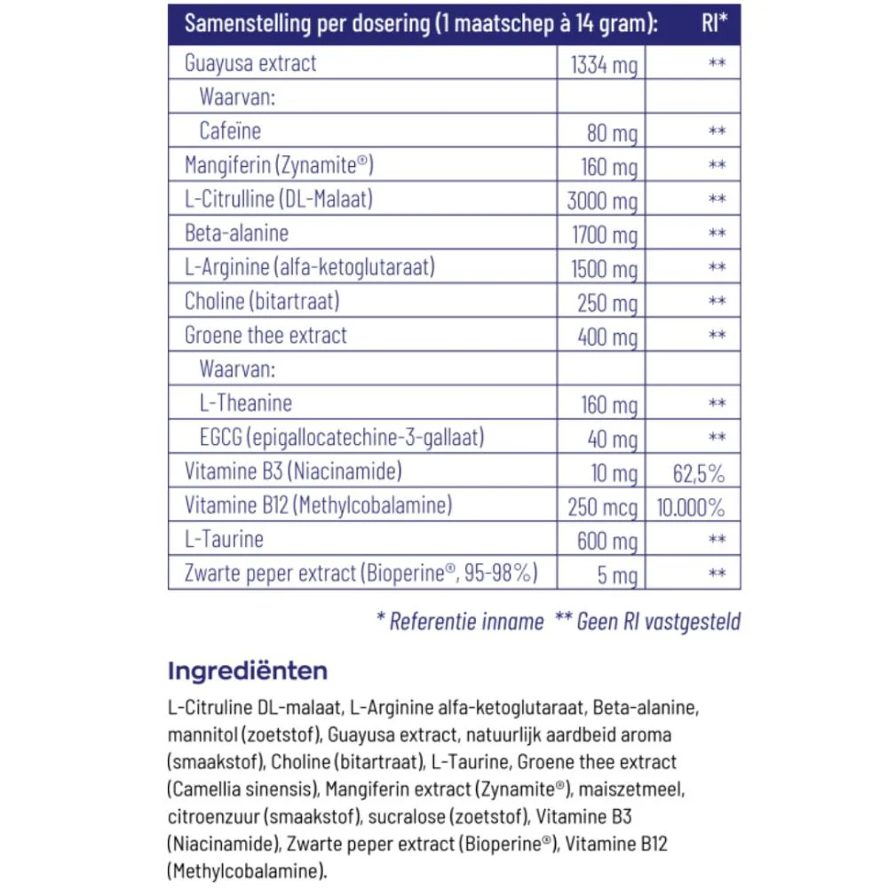 Elite Pre Workout Man 20 dagen - 420gr - Image 2