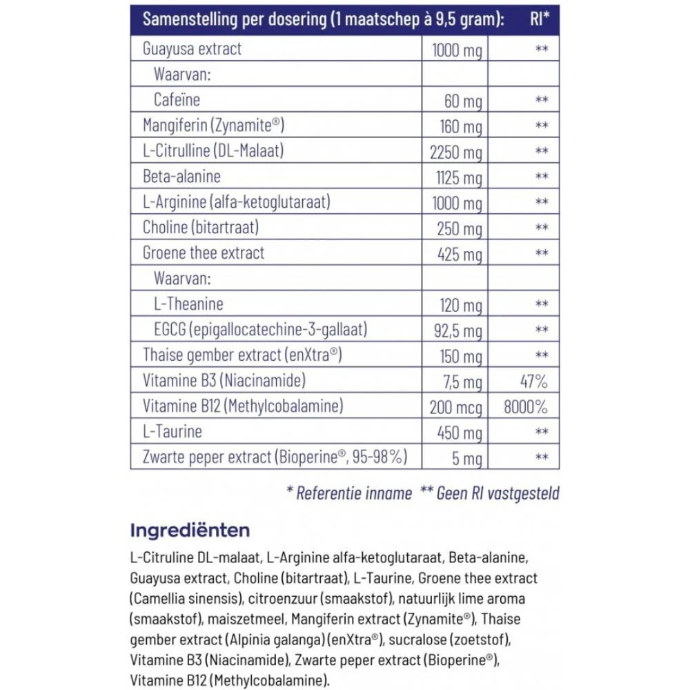 Elite Pre Workout Vrouw 30 dagen - 284gr - Image 4