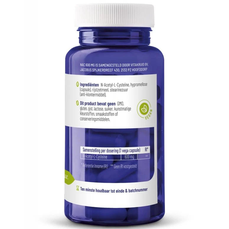 NAC 600 mg N-Acetyl-L-Cysteïne - 60pcs - Image 2