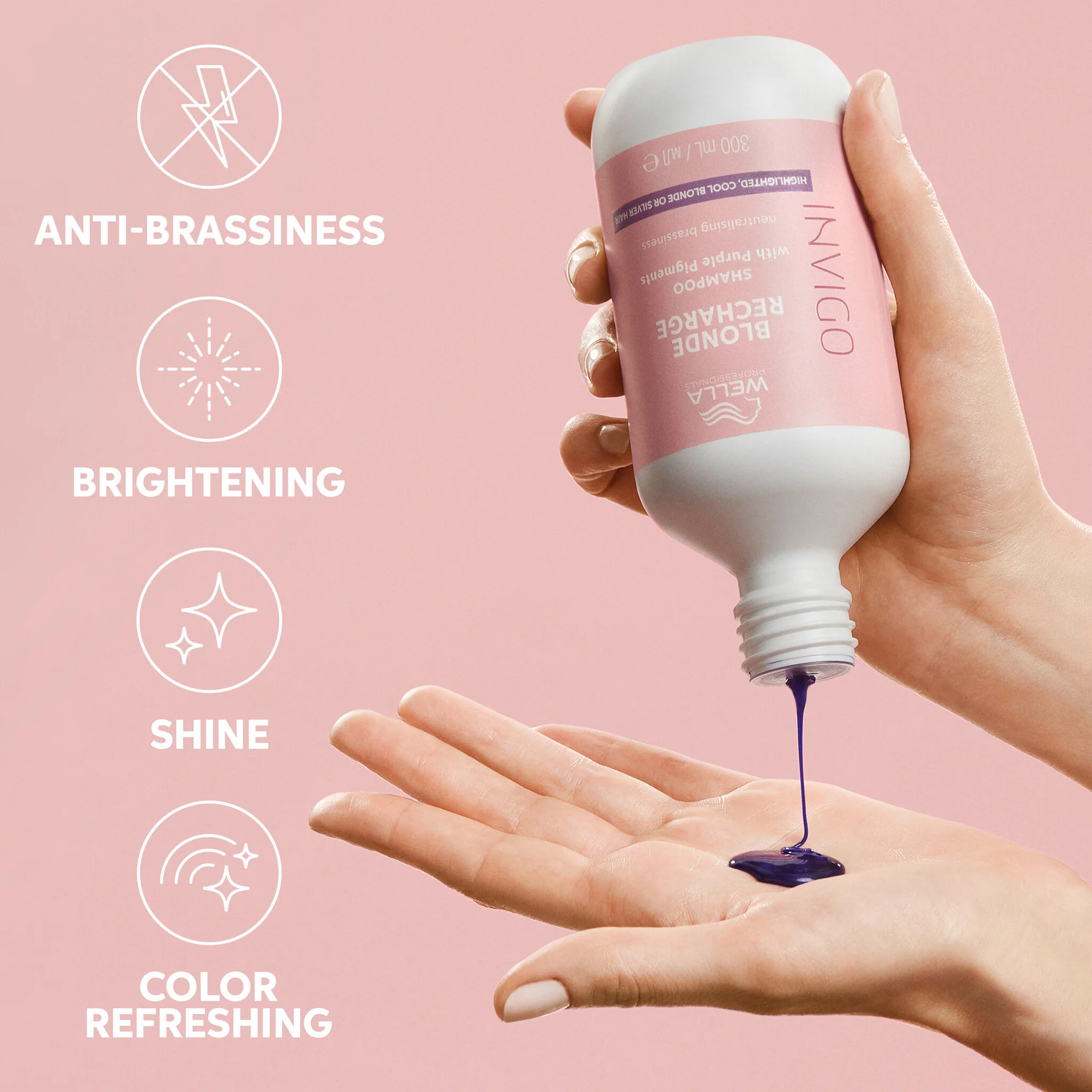 Invigo Color Recharge Blonde Shampoo - Cool - Image 3