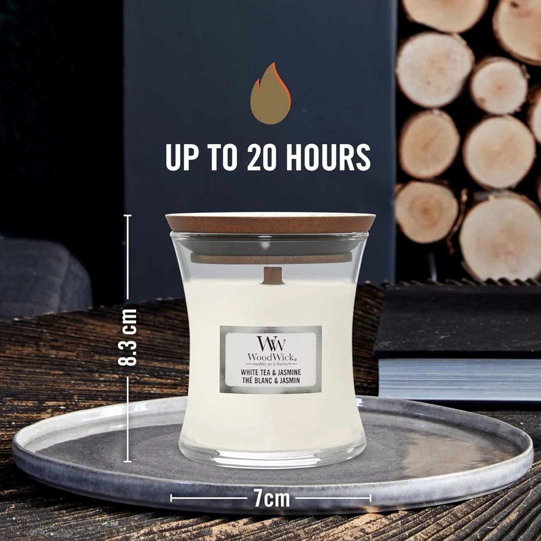White Tea & Jasmine Ellipse Candle - 454gr - Image 2